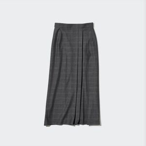 Uniqlo Side Pleated Narrow Skirt 07 Dark Gray